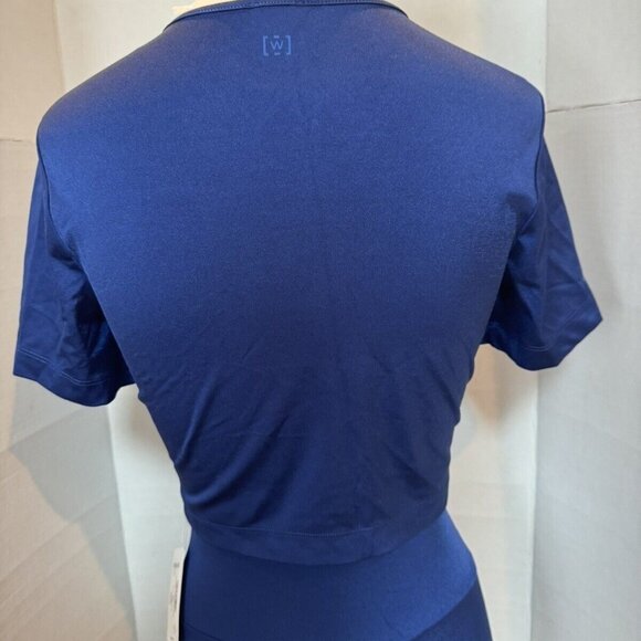 Wolford The Workout 2 Piece Top & Shorts Color: Sodalite Blue Size Medium - Picture 3 of 4